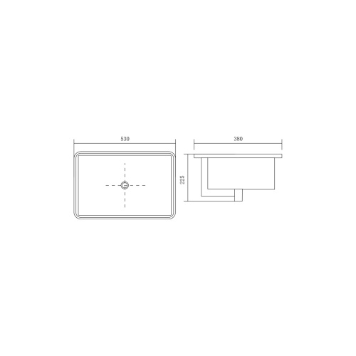 Раковина из сантехнического фарфора Aquatek AQ10491-00 50х40 встраиваемая цвет белый без отверстий под смеситель - фото 2